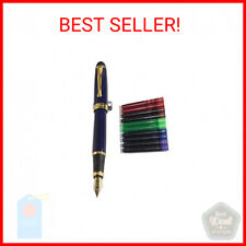 Gullor Jinhao 450 Normal nib Fountain Pen Dark Blue with 5 color Ink Cartridges picture