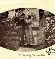 A Pressing Farewell Postcard Antique You Know Couple picture