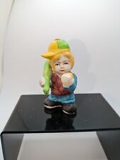 Vintage Unique Ceramic Hand Painted boy with bat figure - Made In China picture