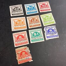 10x VINTAGE WAGGA WAGGA NEW SOUTH WALES GOVERNMENT RAILWAYS PARCEL STAMPS NSW picture
