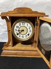 Antique E. INGRAHAM COMPANY Desk/Mantle 8 Days Clock Running picture