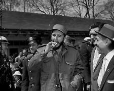 1959 FIDEL CASTRO Enjoying a Hot Dog at the Bronx Zoo PHOTO (190-X) picture