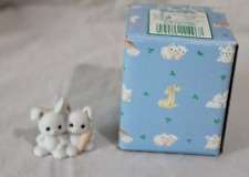 1992 Precious Moment Enesco Noah's Ark Two by Two, Porcelain BUNNIES Figurine picture