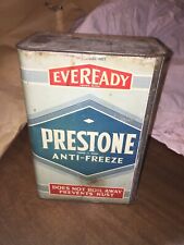 Vintage 1938 EVEREADY PRESTONE ANTI FREEZE 1 GALLON SQ CAN National Carbon Co picture