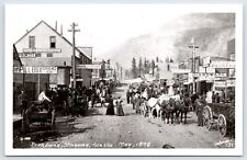 Postcard RPPC, Broadway Street Action, Gold Rush, Skagway AK May 1898 Unposted picture