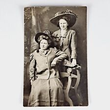 ANTIQUE POST CARD EDWARDIAN HAT LADIES FASHION RPPC POSTCARD - UNPOSTED picture