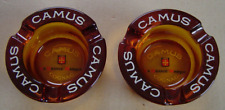 Camus La Grande Marque Cognac Glass Ash Tray Made In France Lot of 2 NOS picture