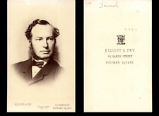 Elliott & Fry, London, Sir John Tenniel, Vintage Illustrator Albumen Print CDV. picture