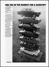 1972 Volvo Cars stacked 7 cars high hardtops retro photo print ad S38 picture