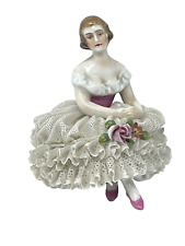 Heirloom Antique Sitting Dancer Porcelain Figurine Late 1800s-Early 1900s (#14a) picture