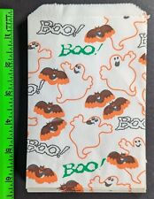 Vintage (Lot of 20) Halloween Ghost Bat Boo Paper Candy Bag picture