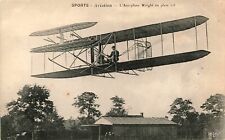 ANTIQUE AIRPLANE POSTCARD: WRIGHT BROTHERS AEROPLANE / BI-PLANE IN FULL FLIGHT picture