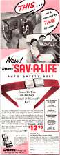 VINTAGE 1950S STEBCO SAV-A-LIFE AUTO SAFETY BELT INSTALL IT YOURSELF KIT $12.95 picture