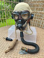 WW2 RAF D-type flying helmet with mask and googles WWII Original Great Britain picture