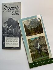 Vintage TOURIST MAP & DINER PAPER PLACEMATS: 1954 Yosemite National Park - CA picture
