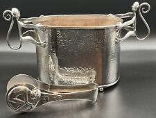 Vintage Emilia Castillo Silverplate Monkey Ice Bucket With Tongs *Charming* VGUC picture