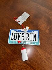New Luv 2 Run License Plate Christmas Ornament Running Sneakers Water Bottle  picture