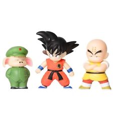 3 Pcs ！Anime Dragon Ball Z Childhood Goku Krillin Oolong Action Figure Toy Gift picture