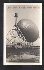 RPPC GREAT LAKES NAVAL ACADEMY ILLINOIS US NAVY BLIMP REAL PHOTO POSTCARD picture