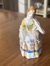VTG Violin French Porcelain Figurine Made in Occupied Japan Old 1945-1951 3.5 in picture
