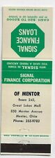 Signal Finance Loans Mentor Ohio FS Empty Matchcover picture