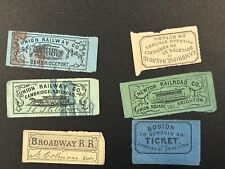 6 Vintage/Antique Bridgton & Saco River Railroad Train Tickets picture