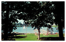 Syracuse, IN Exterior View Beach Front Quaker Haven Camp Sail Boat Pier -A68 picture
