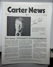 Jimmy Carter Signed 1976 Presidential Campaign Newsletter RARE POTUS Autographed picture