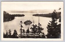 Lake Tahoe California, Emerald Bay Scenic View, Vintage RPPC Real Photo Postcard picture
