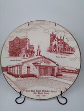 Vtg Fort Worth Texas Methodist Church Collector Plate 1883 - 1983/ 10 