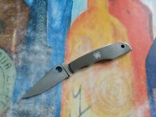 Spyderco Grasshopper Keychain Knife Stainless Steel Plain Blade Stainless Handle picture