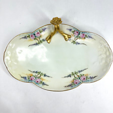 Limoge Split Handled Victorian Vanity Tray W.G. & Co Antique c 1890 Artist Sign picture