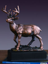 Handcrafted White Tail Deer Copper Figurine Statue 7