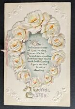 Lovely Easter Roses Lift Open for Message Beautiful Mechanical Postcard c1913 picture