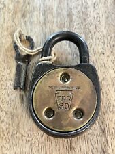 Vintage Old Pennsylvania Railroad Yale & Town Padlock With Original Key ￼ picture
