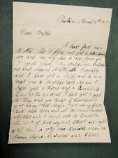 1857 antique HANDWRITTEN LETTER young brother SCHUYLER CHOATE peacham vt to CHAS picture
