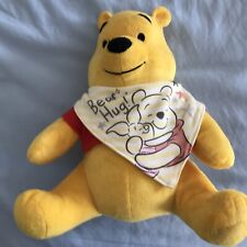 Disney Baby Winnie Pooh Bear Stuffed Plush ‘Bear Hug’ Bandanna Bib with Piglet picture