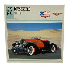 Cars of The World - Single Collector Card 1929 1937 Duesenberg Model J picture