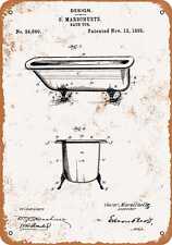 Metal Sign - 1895 Bath Tub Patent -- Vintage Look picture
