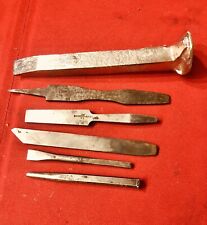Vintage Chisels & Assorted Steel Tools Buck Bros Hunter Set USA picture