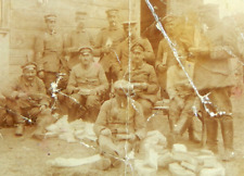 FOUND PHOTO WW I GERMAN SOLDIERS READING LETTERS IMPERIAL ARMY 1914-1918 WAR VTG picture