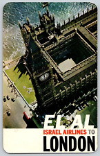 Vintage Postcard~ EL AL Israel Airlines To London, England picture