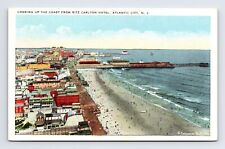 Postcard Atlantic City NJ New Jersey Aerial View Beach Ritz Carlton Hotel picture