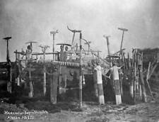 USA Alaska 'Pagan burial place' Indian graveyard 1910 OLD PHOTO picture