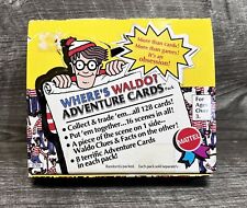 1991 Mattel Wheres Waldo Adventure Cards 24 Factory Sealed Packs in Opened Box picture