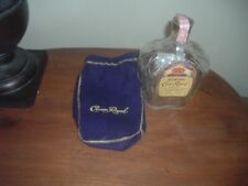 Vintage 1970 Seagram's Crown Royal Whisky Bottle + Bag with original tax stamp picture