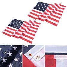 2 Pcs 3x5 FT American Flag Oxford Stars Sewn Stripes with Grommets Fly Flags picture