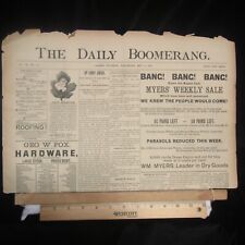 Laramie, Wyoming Daily Boomerang Newspaper, May 1891 8 issues picture