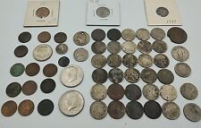 Vtg/Antique American Coin Bulk Junk Drawer Large Cent, Buffalo Nickel, And More picture