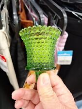 Vintage Green Glass Hobnail Votive Peg Cup Candle Holder New Trends Hong Kong  picture